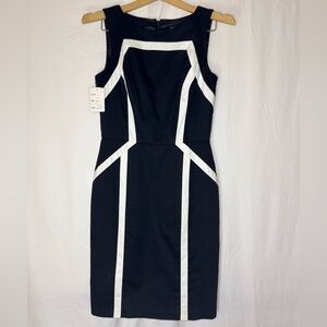 White House Black Market Blue Sheath Mini Dress